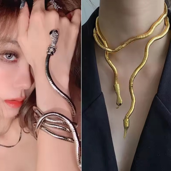 Serpenti Gold Snack Necklace-Bracelet-Multifunctional - Picture 7 of 11